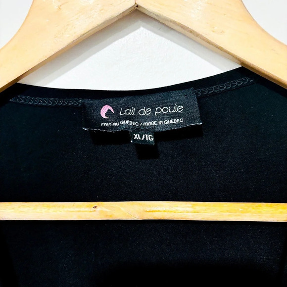 🌼 NWOT  🌼 LAIT DE POULE Black wrap top - Picture 7 of 8